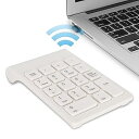 【中古】【未使用】JICHENJIAN テンキー ワイヤレス、ノートパソコン用テンキーパッド 2.4G Usb シルバー ミニキーボード ワイヤレステンキーパッド 人間工学に基づ(2)