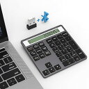 【中古】テンキー 電卓 テンキー Bluetooth / 2.4Gワイヤレス 数字 キーボード 超薄型 ポータブル ディスプレイ電卓付き ブルートゥース ナンバーパッド(2)