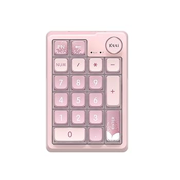 【中古】【未使用】KZZI メカニカルナンバーパッド Bluetooth5.0/2.4G/Type-C ワイヤレステンキー RGB HotSwap テンキー PBTキーキャップ付き 充電式ガスケット ナ
