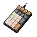【中古】メカニカルナンバーパッド、ホットスワップ可能なテンパッド 有線USB 21キー テンキー PBTキーキャップ付き カラフルなバックライト付きキーパッ