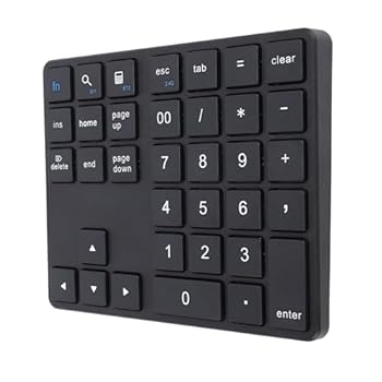 【中古】ノートパソコン用テンキー、ワイヤレスBT5.0 BT3.0テンキーパッド、35キー付き、幅広い互換性、長い待機時間、ABS素材、タイプC充電、10メートル