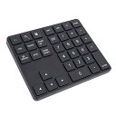 【中古】【未使用】Bluetooth テンキー、2.4G ワイヤレステンキーテンキー、35 キー、ラップトップ、デスクトップ PC 用の充電式財務会計テンキー (黒)
