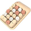 【中古】MOWUX ワイヤレスナンバーパッド かわいい カラフル テンキー ポータブル 2.4GHz 財務会計 数字 キーボード エクステンション 18キーナンバー テ