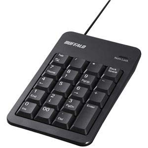 【中古】バッファロー（サプライ） 有線テンキーボード TabキーUSBハブ付き ブラック BSTKH100BKZ top1..