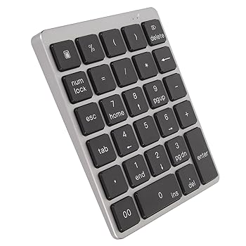【中古】シルバーホワイトテンキー有線ミニアルミニウム合金テンキーパッド28キーPC用 (ブラックグレー)