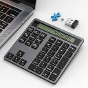 【中古】テンキー Bluetooth/2.4G 2 in 1 ワイヤレス テンキー 電卓 スリム 34キー 外付けテンキーキーボード データ入力 + 計算 2in1 テンキー ノートパ