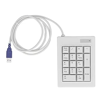 【中古】【未使用】17キー数値キーパッド、機械的線形アクションスイッチ、USB有線、ラップトップデスクトップPC用のスプラッシュプルーフ設計、ビジネス産業管理の