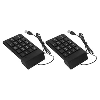 【中古】BESTonZON 2個 銀行 金融 キーボード 数字 パッド 有線 デスクトップ USB キーパッド ミニ キーボード ノートパソコン用 キーパッド USB 数字 コ