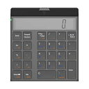 【中古】Amecke 電卓 テンキー Bluetooth ワイヤレス テンキー 充電式 薄型 軽量 携帯 便利 静音 設計 会計 財務 計算 数字 入力 ツール ディスプレイ 付