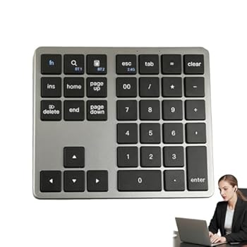 【中古】ワイヤレス番号キーパッド| 35キーワイヤレスキーボード|コンパクトな キーボードは、コンピューター、パーソナルPCに静かに使用します 2.4Gと