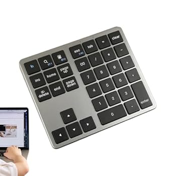 【中古】【未使用】メカニカルキーパッドワイヤレス-35キーワイヤレスキーパッド、モバイルアクセサリー|ゲームタイピング編集のためのサイレント触覚キーを備えた
