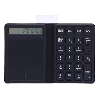 【中古】23キー Bluetooth テンキー タッチパッドと電卓付き 3 in 1 折りたたみ式ワイヤレステンキー ..