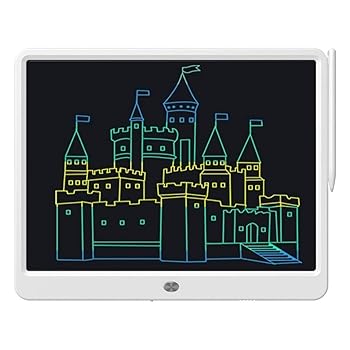 【中古】子供用液晶ライティングボード、15インチカラフルな画面描画タブレット、電子デジタル落書き描..