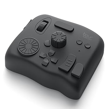 【中古】【未使用】TourBox Elite 左手デバイス 無線 Bluetooth プロ向け 2台同時接続 触覚フィードバック 動画編集 写真編集 イラスト制作 Premiere Pro DaVinci R