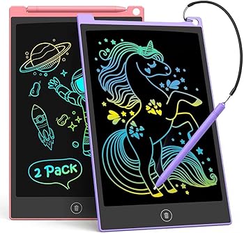 楽天AJIMURA-SHOP【中古】TECJOE 2 Pack 10 Inch LCD Writing Tablet for Kids, Colorful Doodle Board, Electronic Drawing Tablet Drawing Pads for 3-6-Year-Old Kids