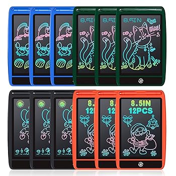 【中古】12パック LCDライティングタブレット 3歳以上 8.5インチ カラフル デジタル描画パッド LCD落書き&スクリブラーボード スケッチタブレット 電子メ