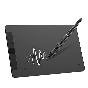 【中古】画板 8192 レベルの 10x6 インチ デジタル グラフィックス タブレット バッテリー不要のペン描画タブレット