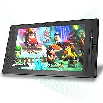 【中古】【未使用】画板 15.6 インチ IPS HD グラフィックス描画タブレット モニター 8192 レベルのバッテリー不要のペンでペイントおよび書き込み