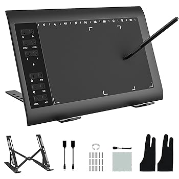 Liquid Crystal Protector - 【中古】TEROW Graphics 描画タブレット 10x6インチ デジタルライティングタブレット ブラケット付き 8192レベルのスタイラス PC/Mac/Android 5.0以上用