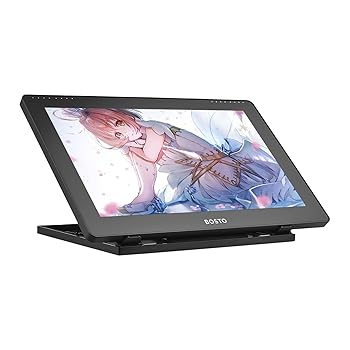 【中古】描画タブレット、16HDT ポータブル 15.6 インチ H-IPS LCD グラフィックス描画タブレット ディスプレイ サポート 静電容量式タッチスクリーン 81