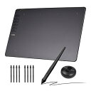 【中古】【未使用】グラフィックタブレット,T1161 グラフィック描画タブレット バッテリー不要のスタイラス付き超薄型アート作成スケッチ 8 ペン先 8192 レベル筆圧