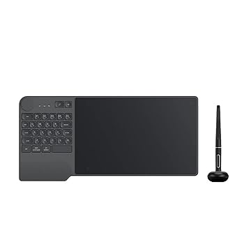 【中古】デジタル ドローイング タブレット OSU ゲーム キーダイヤル バッテリー不要のペン ワイヤレス グラフィック タブレット キーボード付き