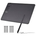 【中古】【未使用】グラフィックタブレット、デジタル描画タブレット 9.8 x 6.1 パッシブペン 8192 レベル筆圧感度 330pps 高速認識、デジタルアートおよびデザイン