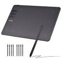 【中古】T605 グラフィック描画タブレット バッテリー不要のスタイラス付き超薄型アート作成スケッチ 8 ペン先 8192 レベル筆圧 6 つのカスタマイズされ