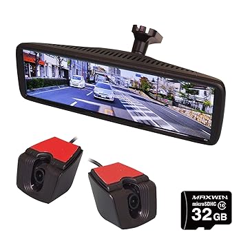 【中古】【未使用】ドライブレコーダー ミラー型 前後 2カメラ 分離型 DAIHATSU タント ファンクロス タント タントカスタム LA650S LA660S 車種専用 対応 microSD