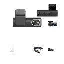 【中古】parwrhr(やな) 車 DVR ダッシュカム 4K+1080P ドライブレコーダーループ録画ナイトビジョン広角ビデオカメラ(Without G-P-S,None1)