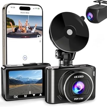 【中古】【未使用】[Kawoly]カーレコーダー レコーダー 24時間監視 4k 二重レンズ 安全運転 簡単なイン..