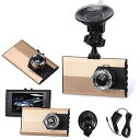 【中古】ドライブレコーダー 高性能 140度広角レンズ 1080P フルHD 1200万画素 USB Gセンサー搭載 駐車監視 常時録画(2)