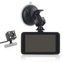 【中古】IPT ドライブレコーダー 前後カメラ ダッシュカム 1080P 3インチ 120度広角 衝撃 Gセンサー 動体検知 バックカメラ付属 あおり運転対策 ◇A8052