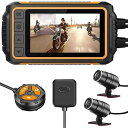 【中古】バイク用ドライブレコーダー 3インチ液晶 デュアルFHD 1080Pカメラ 150°広角 有線操作 EIS&Gセンサー Wi-Fi GPS ループ録画 最大256GB(2)