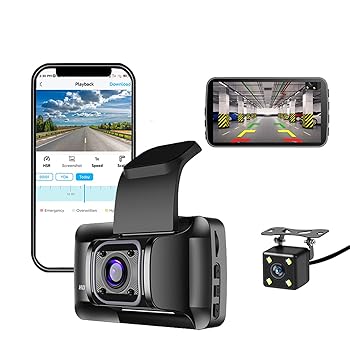 【中古】【未使用】車用ドライブレコーダー、1080PフルHDダッシュカメラ、ナイトビジョン付きドライブレコーダー、3インチLCDディスプレイ付き車載カメラ、駐車モー