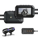【中古】【未使用】GPSオートバイダッシュカム、30fps 3インチDVRドライブレコーダー、デュアル1080P HDカメラ、IP67防水、Gセンサー、ループ録画、EISアンチシェイ(2)