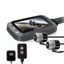 【中古】バイク用ドライブレコーダー 1080Pフロント&720Pリアカメラ Wi-Fi GPS 3.0インチIPSスクリーン スーパーナイトビジョン ループ録画 24時間モニタ