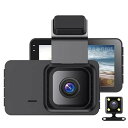 【中古】【未使用】ドライブレコーダー 車載カメラ 車内/車外同時録画 3.0インチ 1080PフルHD 170度広角レンズ Gセンサー ビデオカメラ ループ録画 駐車監視 動き検