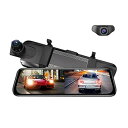 【中古】【未使用】XRC TECH 10インチタッチパネル自動車ドライブレコーダーバックミラーGPS自動車Dvrバックカメラ付きWDR夜視分画面表示、緊急記録