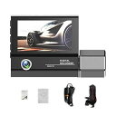 【中古】【未使用】カメラダッシュカム 4 インチクリア車のバックミラー車のビデオ録画ビデオカメラ車のカメラレコーダー自動安全ドライブレコーダー