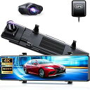 【中古】【未使用】ドライブレコーダー ミラー型 4K画質 SONY製IMX589 Type-C電源 HDR/WDR GPS搭載 HDR/WDR 170°広角 ドラレコ 超鮮明夜間撮影 速度超過警報 上下