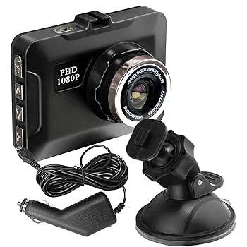 【中古】【未使用】ダッシュカム 1080p - FHD 1080P ダッシュカム、フル解像度ドライブレコーダー |ループ録画吸盤カーデータレコーダー Gセンサー言語スイッチ付き(2)