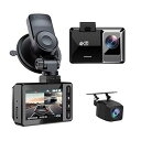 【中古】【未使用】WiFi 4 Kドライブレコーダー、自動車前後のデュアルカメラハイビジョン夜視車載DVRの24時間駐車監視ブラックボックスに適用(2)