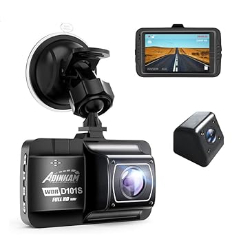 【中古】【未使用】3インチデュアルレンズドライブレコーダー、前後カメラ、車載DVR FHD 1080 Pレコーダー、WDR付き車載ブラックボックス夜視デジタル