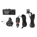 【中古】トリプルレンズドライブレコーダー 1080P480P480P、HDナイト、駐車監視、Gセンシング、ループ録画、2インチIPSスクリーン付き車用ドライブレコー
