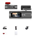 【中古】【未使用】parwrhr(やな) ダッシュカム 4K ドライブレコーダー パノラマナイトビジョン フロントおよびリアデュアルレンズ 車載 DVR(DVR)