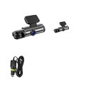 【中古】【未使用】parwrhr(やな) ダッシュカム 3.16 インチデュアルレンズドライブレコーダーフロントインサイドカメラ G センサーナイトビジョン広角車 Dvr(Black