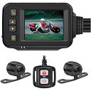 【中古】【未使用】otoye バイク用ドライブレコーダー 2.0インチオートバイカメラ フロント1080P/720Pデュアルレンズ 防水Wi-Fi停?監視モード 春のツーリング対応