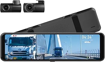 【中古】【未使用】AMEX 青木製作所 デジタルミラー型ドライブレコーダー 前後2カメラ 200万画素 IPSタッチパネル10.88インチモニター 駐車監視対応 リアカメラ(ケ