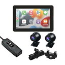 【中古】オートバイ用防水ドライブレコーダー, デュアルカメラ1080P, GPS内蔵, IP65防水, 128GB対応, モーション検知, 駐車監視